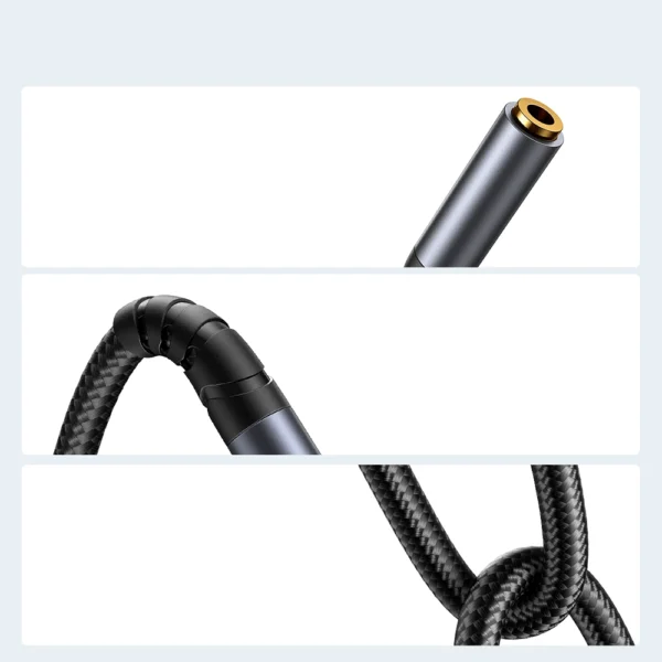Joyroom stereo audio cable AUX 3.5 mm mini jack (male) - mini jack (female) 1.2 m black (SY-A09)eng