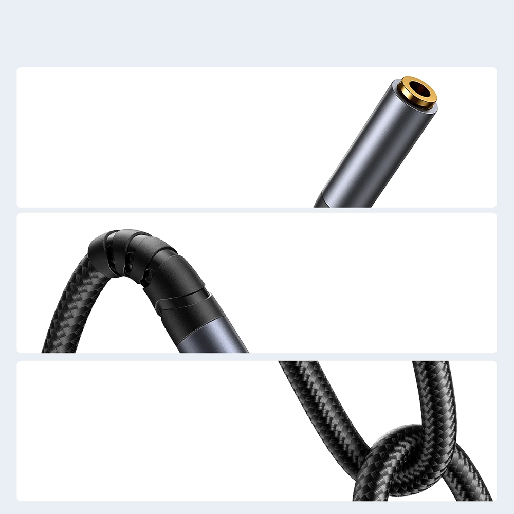 Joyroom stereo audio cable AUX 3.5 mm mini jack (male) - mini jack (female) 1.2 m black (SY-A09)eng