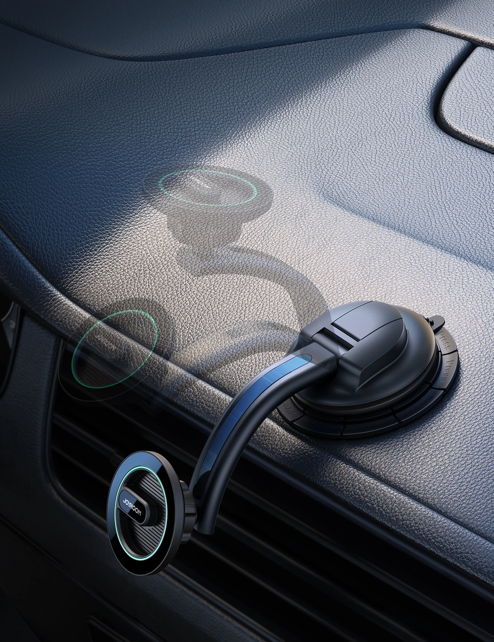Joyroom magnetic car phone holder for cockpit, dashboard black (JR-ZS366)eng