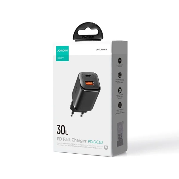 Joyroom JR-TCF08EU Speed ​​Series 30W PD/QC/AFC/FCP fast wall charger - blackeng