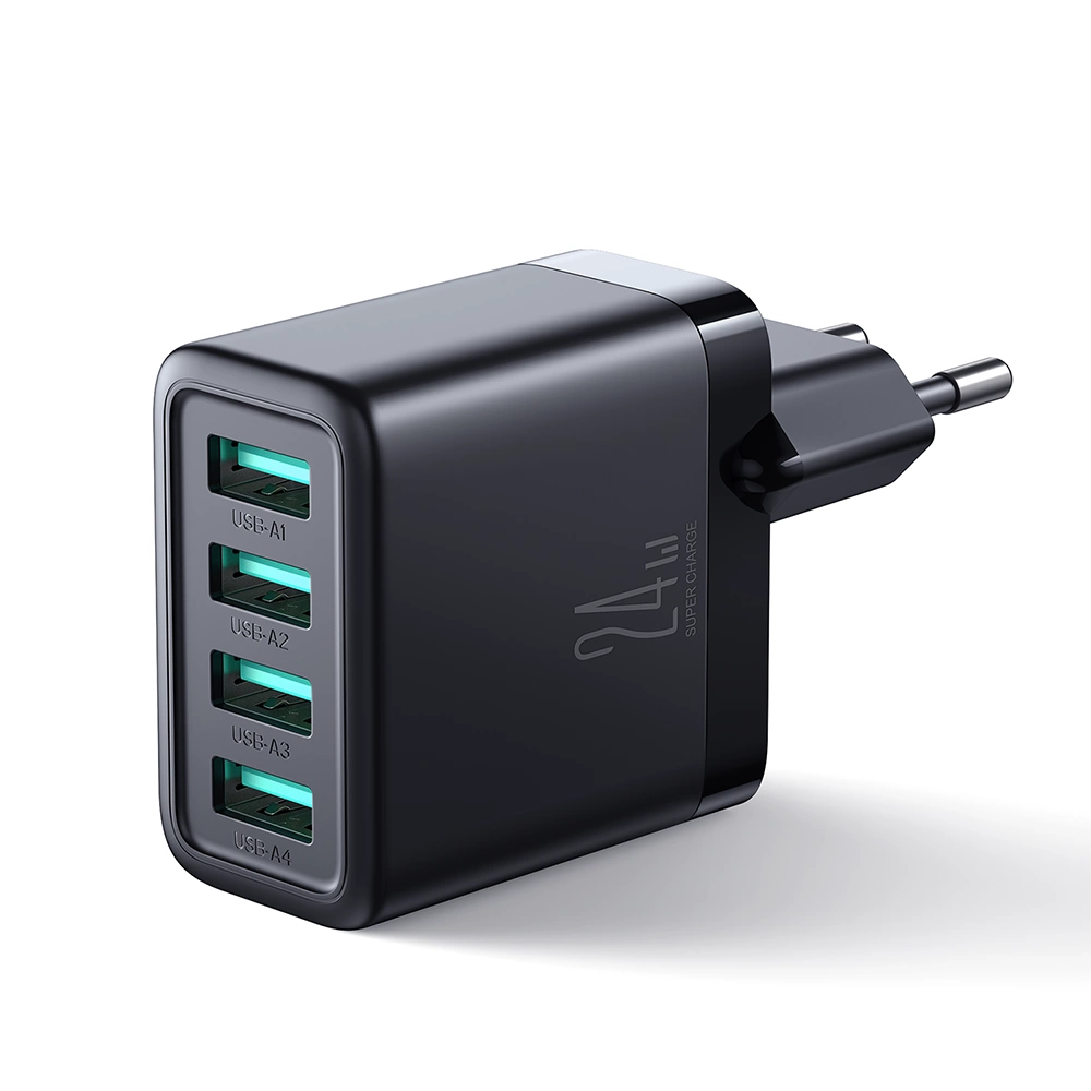 Joyroom JR-TCN03 4xUSB-A 24W 4.8A mains charger - blackeng