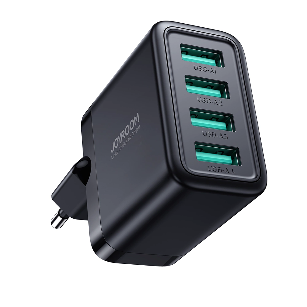 Joyroom JR-TCN03 4xUSB-A 24W 4.8A mains charger - blackeng