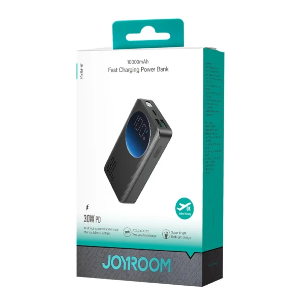 Joyroom powerbank 10000mAh 30W black (JR-PBF01)eng