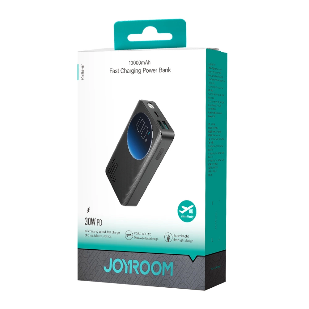 Joyroom powerbank 10000mAh 30W black (JR-PBF01)eng