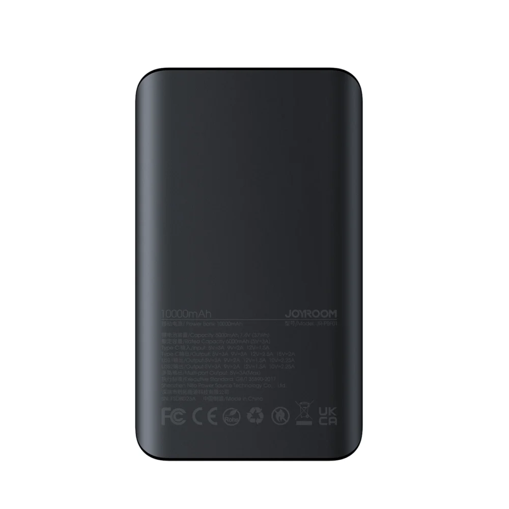 Joyroom powerbank 10000mAh 30W black (JR-PBF01)eng