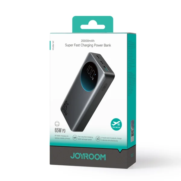 Joyroom powerbank 65W 20000mAH black (JR-PBF04)eng