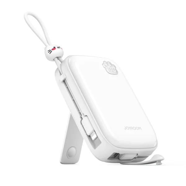 Powerbank Joyroom JR-L008 Plus Cutie Series 22.5W 20000mAh with stand + USB-A - USB-C cable - whiteeng