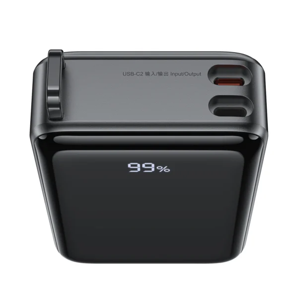 Acefast M4 PD 67W 20000mAh Powerbank with built-in cable - blackeng