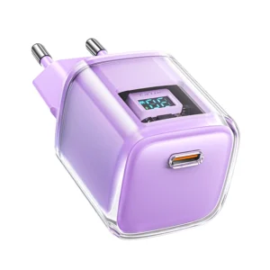 Acefast A53 PD 30W GaN USB-C charger with display - purpleeng
