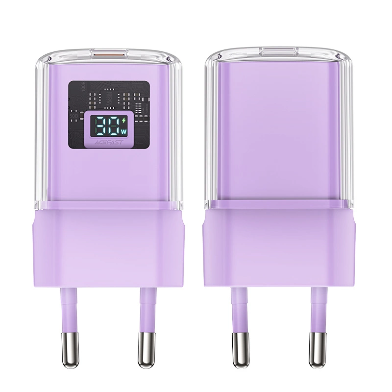 Acefast A53 PD 30W GaN USB-C charger with display - purpleeng
