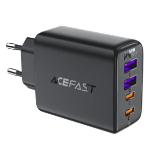 Acefast A61 PD 45W GaN charger 2 x USB-C + 2 x USB-A with 4 ports - blackeng