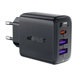 Acefast A57 PD 35W GaN charger 2 x USB-A + USB-C with 3 ports - blackeng
