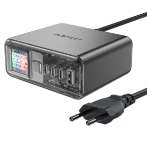 Acefast Z4 PD 218W GaN 3 x USB-C + USB-A Multifunction Adapter with 4 Ports - Grayeng