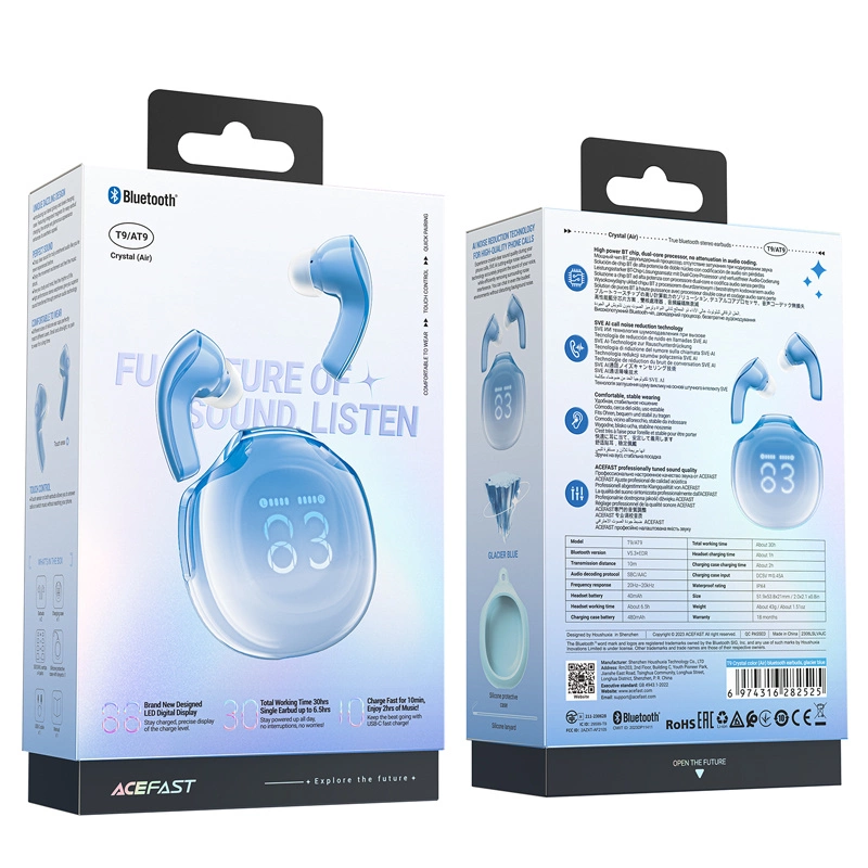 Acefast T9 Bluetooth 5.3 in-ear wireless headphones - blueeng
