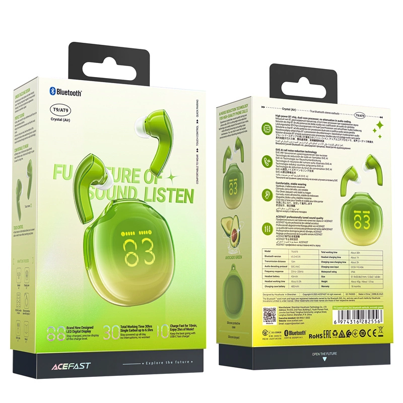 Acefast T9 Bluetooth 5.3 in-ear wireless headphones - greeneng