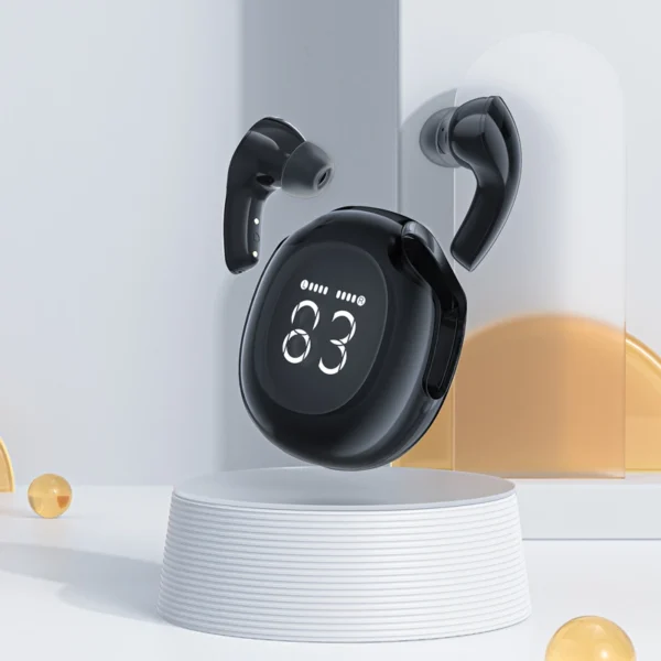 Acefast T9 Bluetooth 5.3 in-ear wireless headphones with display - blackeng