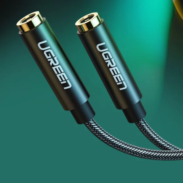 Ugreen AV123 headphone cable 3.5 mm minijack (male) - 2x 3.5 mm minijack (female) - blackeng