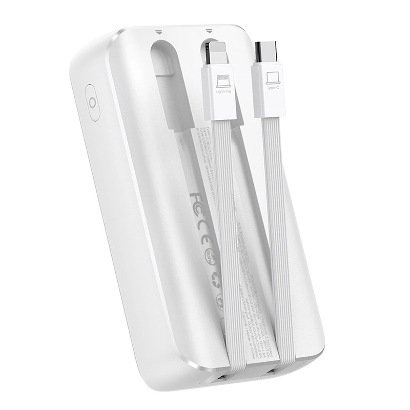 Mini power bank with built-in cables Joyroom JR-PBC06 30W 10000mAh - whiteeng