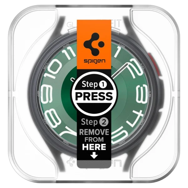 Spigen Glas.tR EZ Fit tempered glass for Samsung Galaxy Watch 6 Classic (47 mm) - 2 pcs.eng