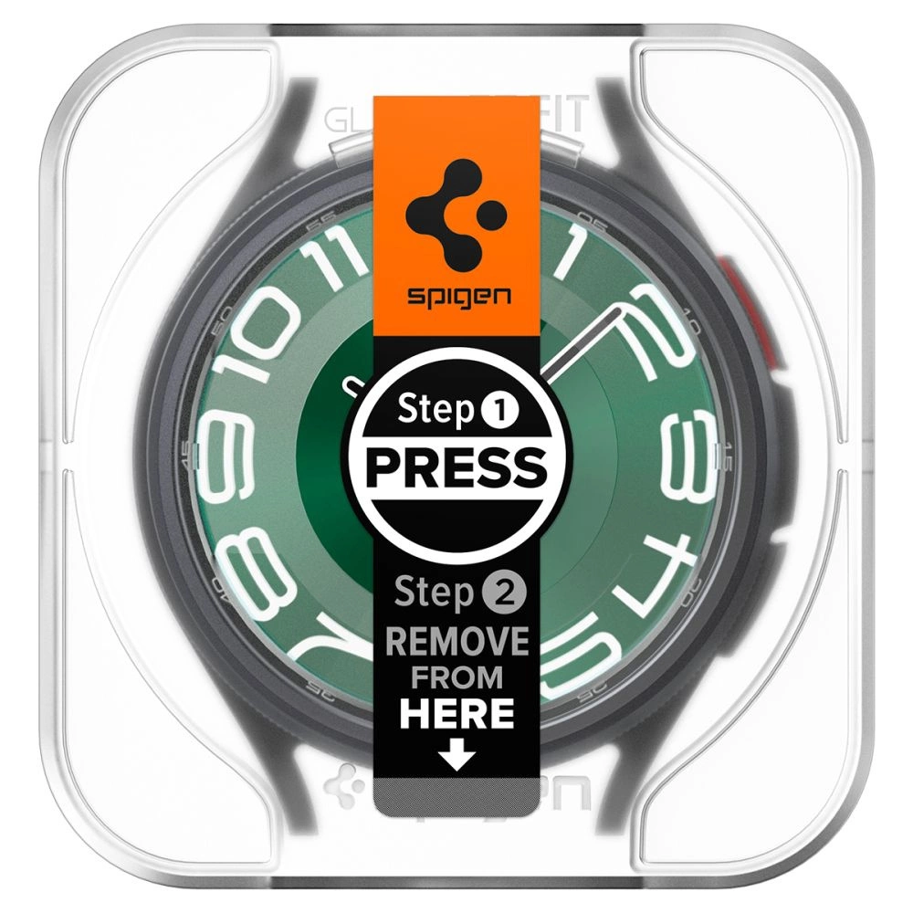 Spigen Glas.tR EZ Fit tempered glass for Samsung Galaxy Watch 6 Classic (47 mm) - 2 pcs.eng
