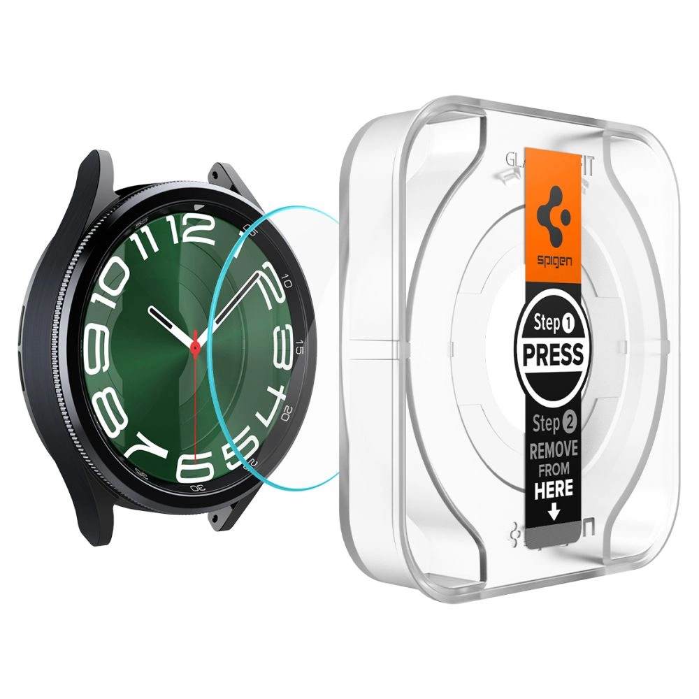 Spigen Glas.tR EZ Fit tempered glass for Samsung Galaxy Watch 6 Classic (47 mm) - 2 pcs.eng