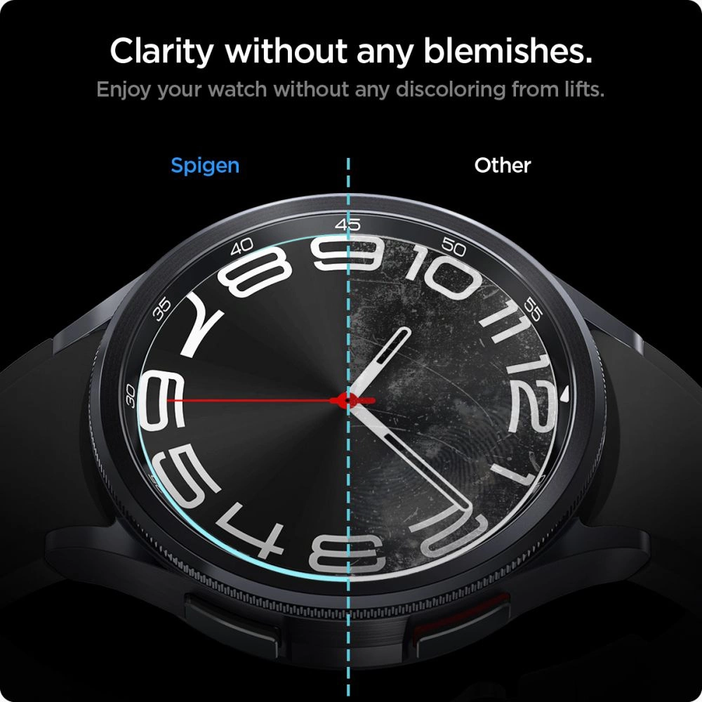 Spigen Glas.tR EZ Fit tempered glass for Samsung Galaxy Watch 6 Classic (43 mm) - 2 pcs.eng