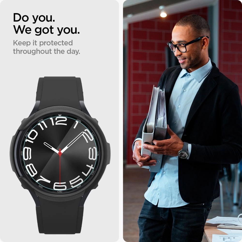Spigen Glas.tR EZ Fit tempered glass for Samsung Galaxy Watch 6 Classic (43 mm) - 2 pcs.eng