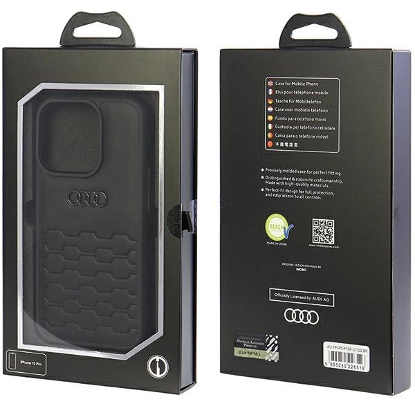 Audi GT Synthetic Leather case for iPhone 15 Pro - blackeng