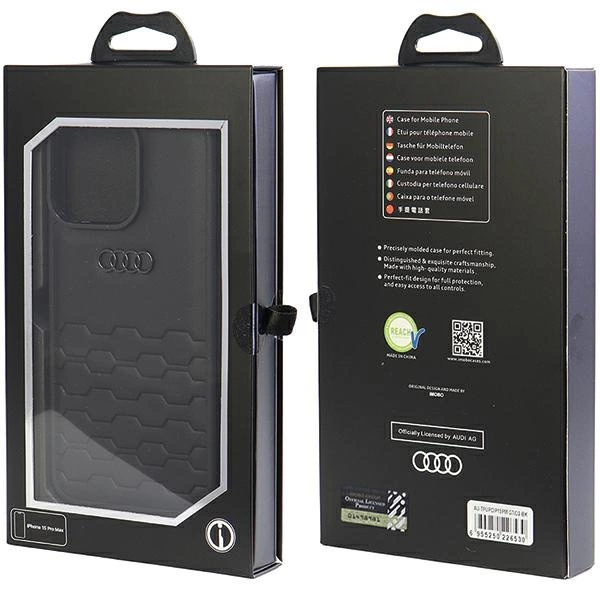Audi GT Synthetic Leather case for iPhone 15 Pro Max - blackeng