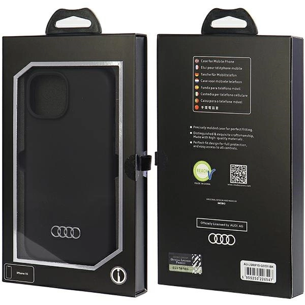 Audi Silicone Case for iPhone 15 - blackeng
