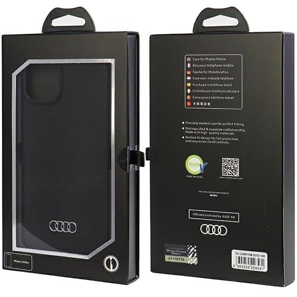 Audi Silicone Case for iPhone 15 Plus - blackeng