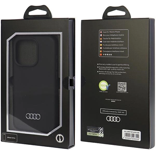 Audi Silicone Case for iPhone 15 Pro - blackeng