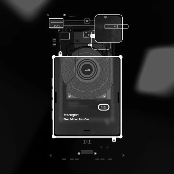 Spigen Ultra Hybrid Case for Google Pixel 8 - Dark Gray (Zero One Pattern)eng