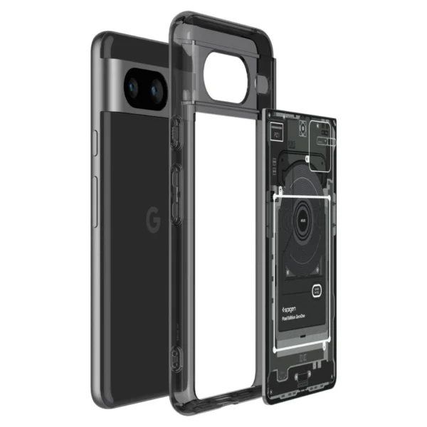 Spigen Ultra Hybrid Case for Google Pixel 8 - Dark Gray (Zero One Pattern)eng