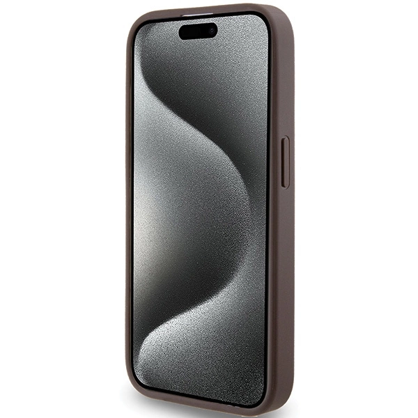 Guess 4G Metal Gold Logo case for iPhone 15 Pro - browneng