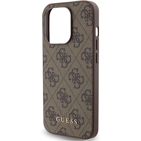 Guess 4G Metal Gold Logo case for iPhone 15 Pro - browneng