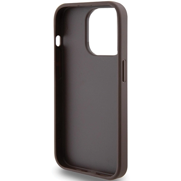 Guess 4G Metal Gold Logo case for iPhone 15 Pro - browneng
