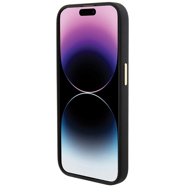 Guess Silicone Logo Strass 4G Case for iPhone 15 Pro - Blackeng