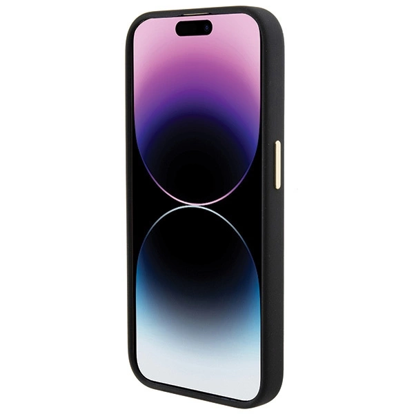 Guess Silicone Logo Strass 4G case for iPhone 15 Pro Max - blackeng