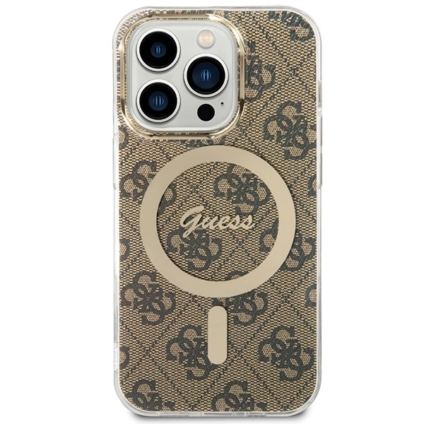 Guess IML 4G MagSafe case for iPhone 15 Pro - browneng