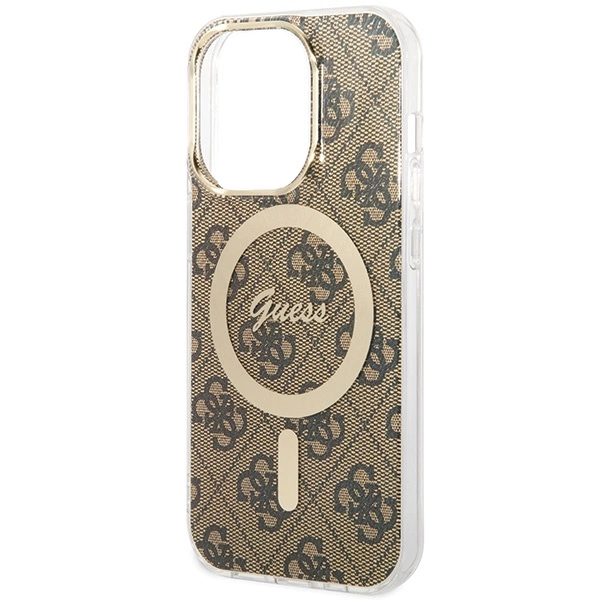 Guess IML 4G MagSafe case for iPhone 15 Pro - browneng