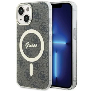 Guess IML 4G MagSafe iPhone 15 Plus Case - Browneng