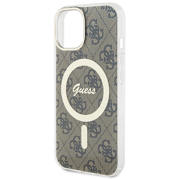 Guess IML 4G MagSafe iPhone 15 Plus Case - Browneng