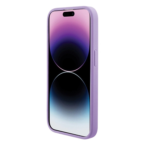 Guess Saffiano MagSafe case for iPhone 15 Plus - purpleeng