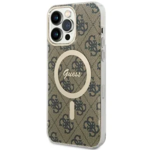 Guess IML 4G MagSafe Case for iPhone 15 Pro Max - Browneng