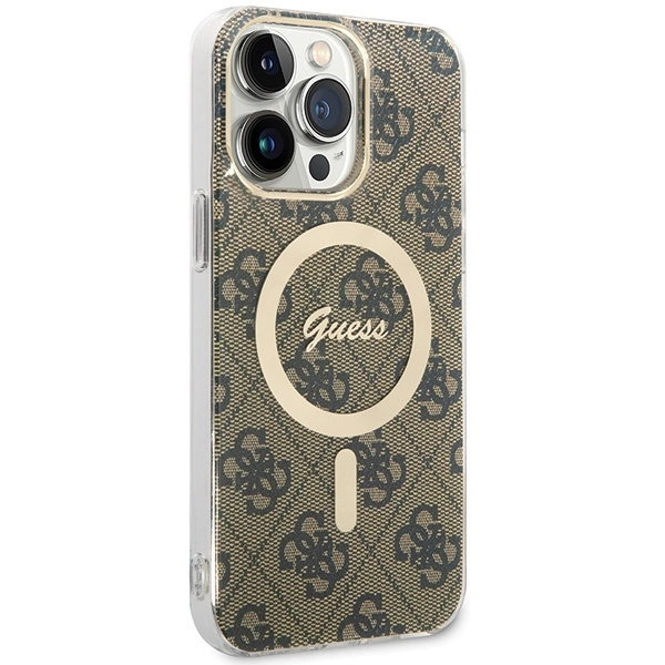Guess IML 4G MagSafe Case for iPhone 15 Pro Max - Browneng