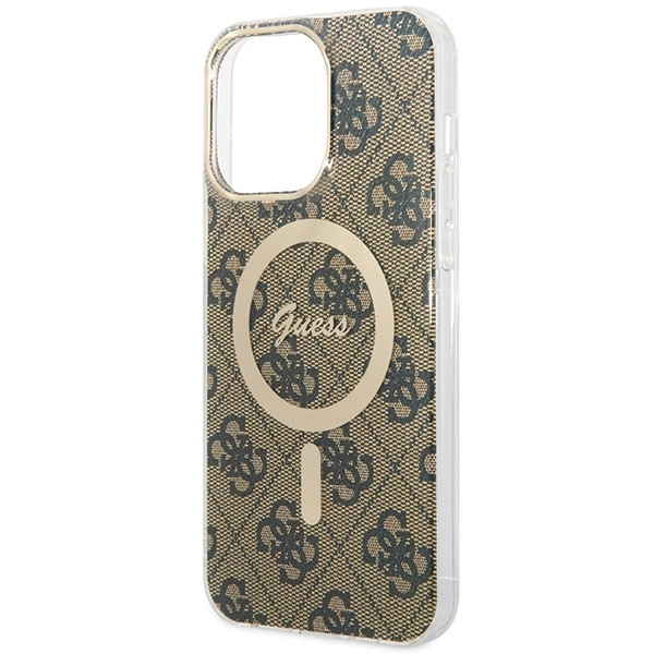 Guess IML 4G MagSafe Case for iPhone 15 Pro Max - Browneng
