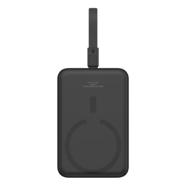 Baseus Magnetic Mini MagSafe 10000mAh 20W powerbank with built-in Lightning cable - black + Baseus Simple Series USB-C - USB-C 60W 0.3m cableeng