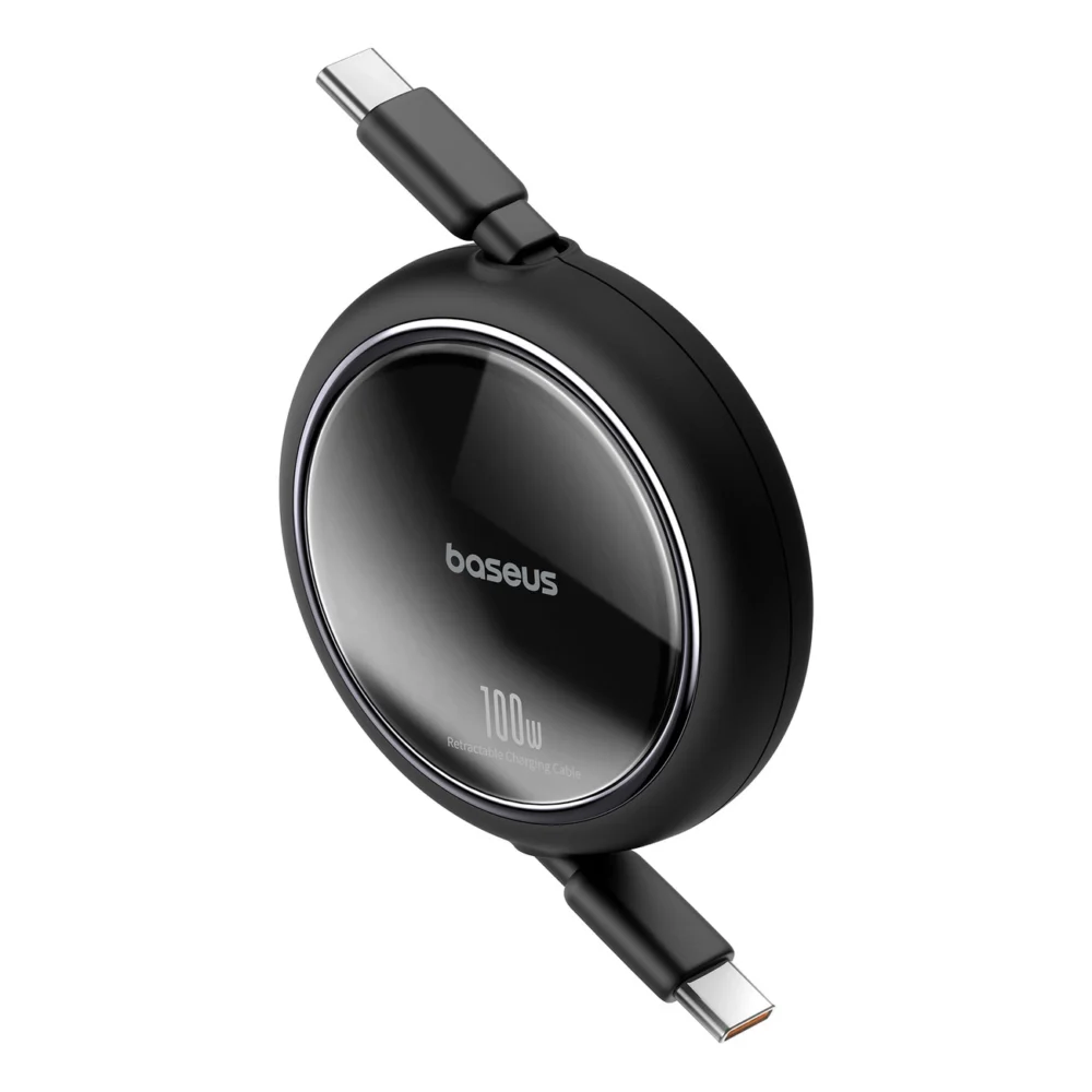 Baseus Free2Draw Mini USB-C - USB-C 100W 1m retractable cable - blackeng