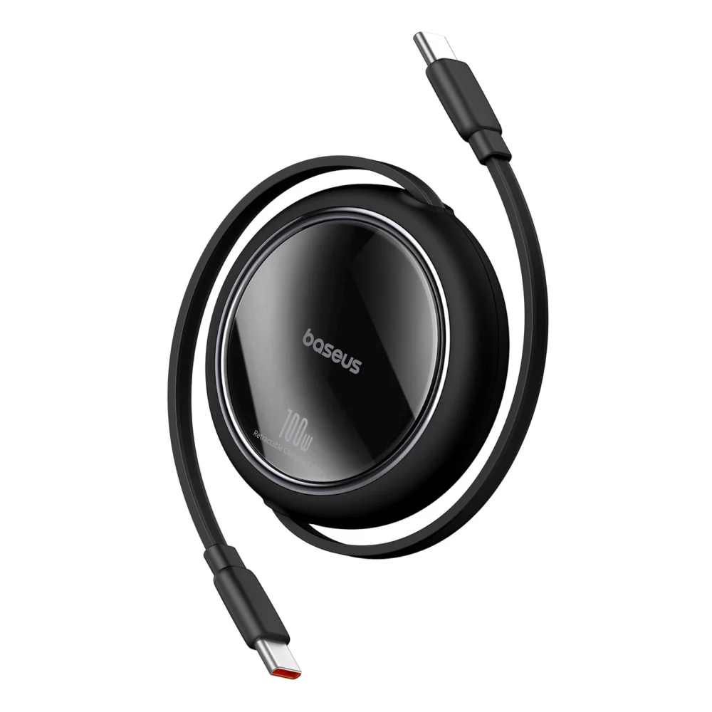 Baseus Free2Draw Mini USB-C - USB-C 100W 1m retractable cable - blackeng